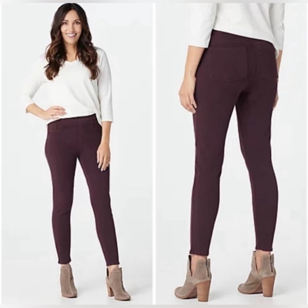 Spanx The Perfect Pant Ankle 4 Pocket in burgundy